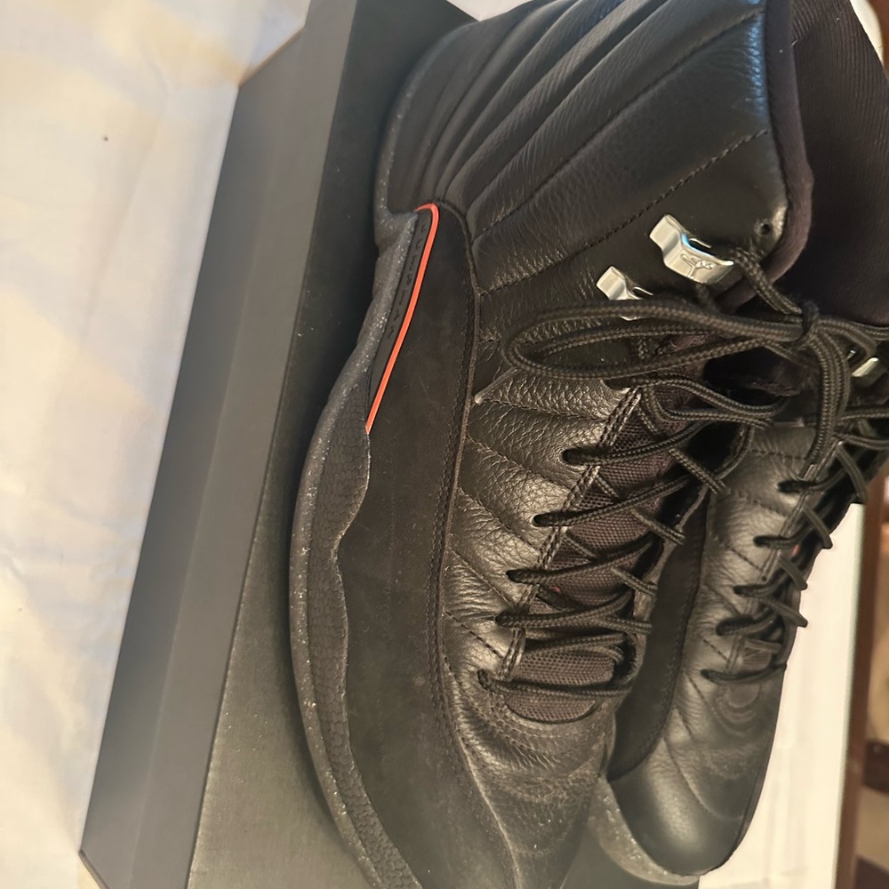 Jordan Black Sneakers with Red and Silver Details